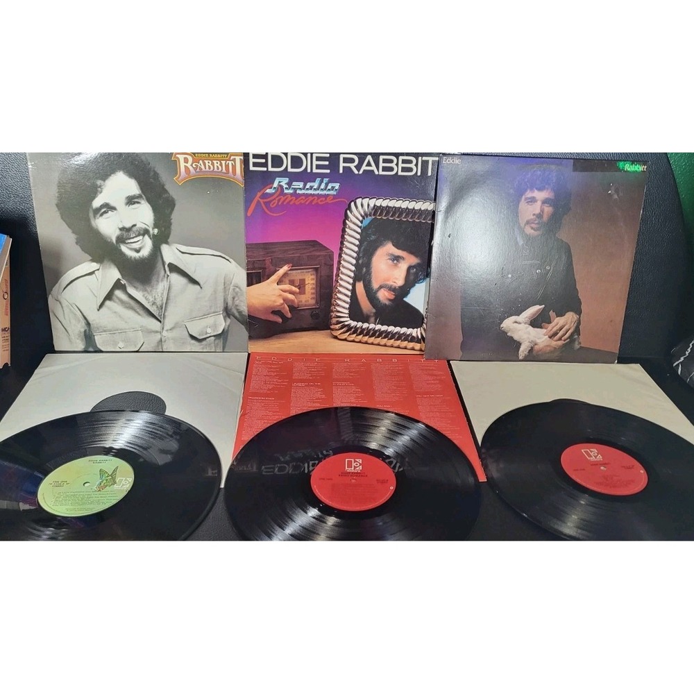 Eddie Rabbit LP Lot of 3 Greatest Hits Radio Romance Original Great Shape
